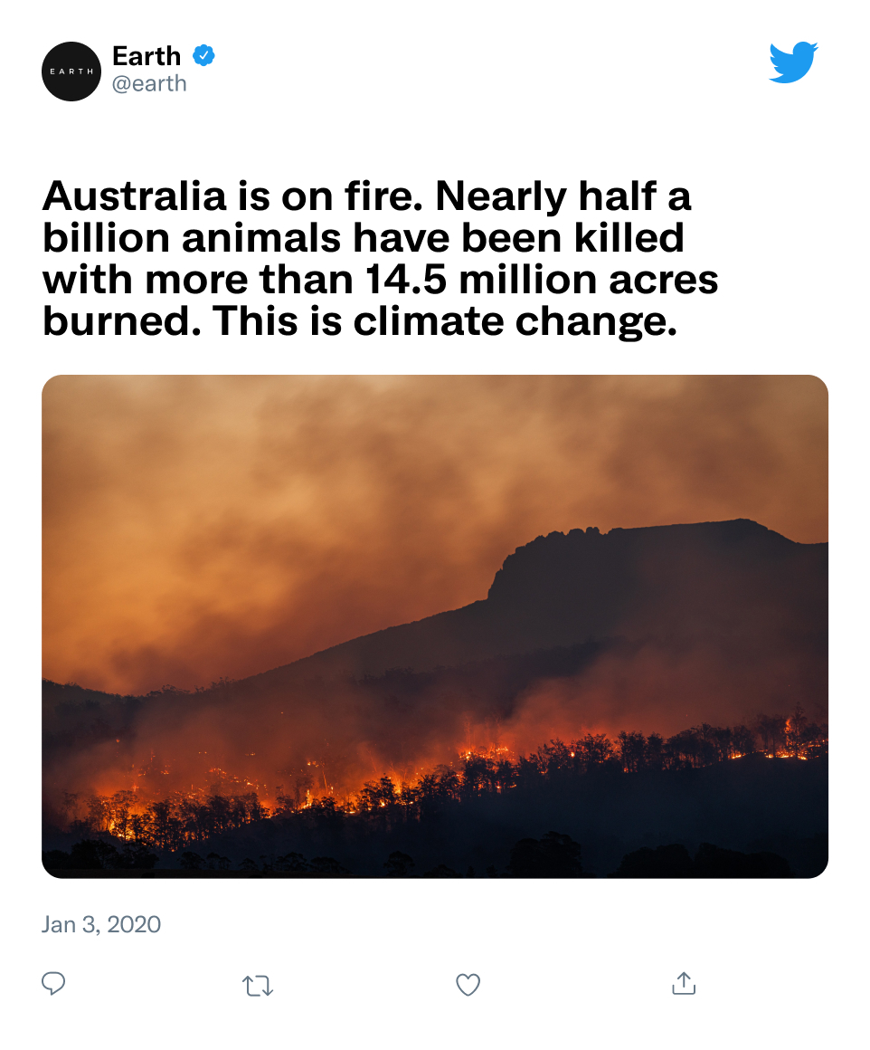 Tweet image about the Australian bushfires