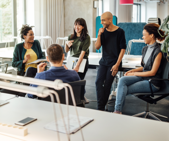 image of friends working together 