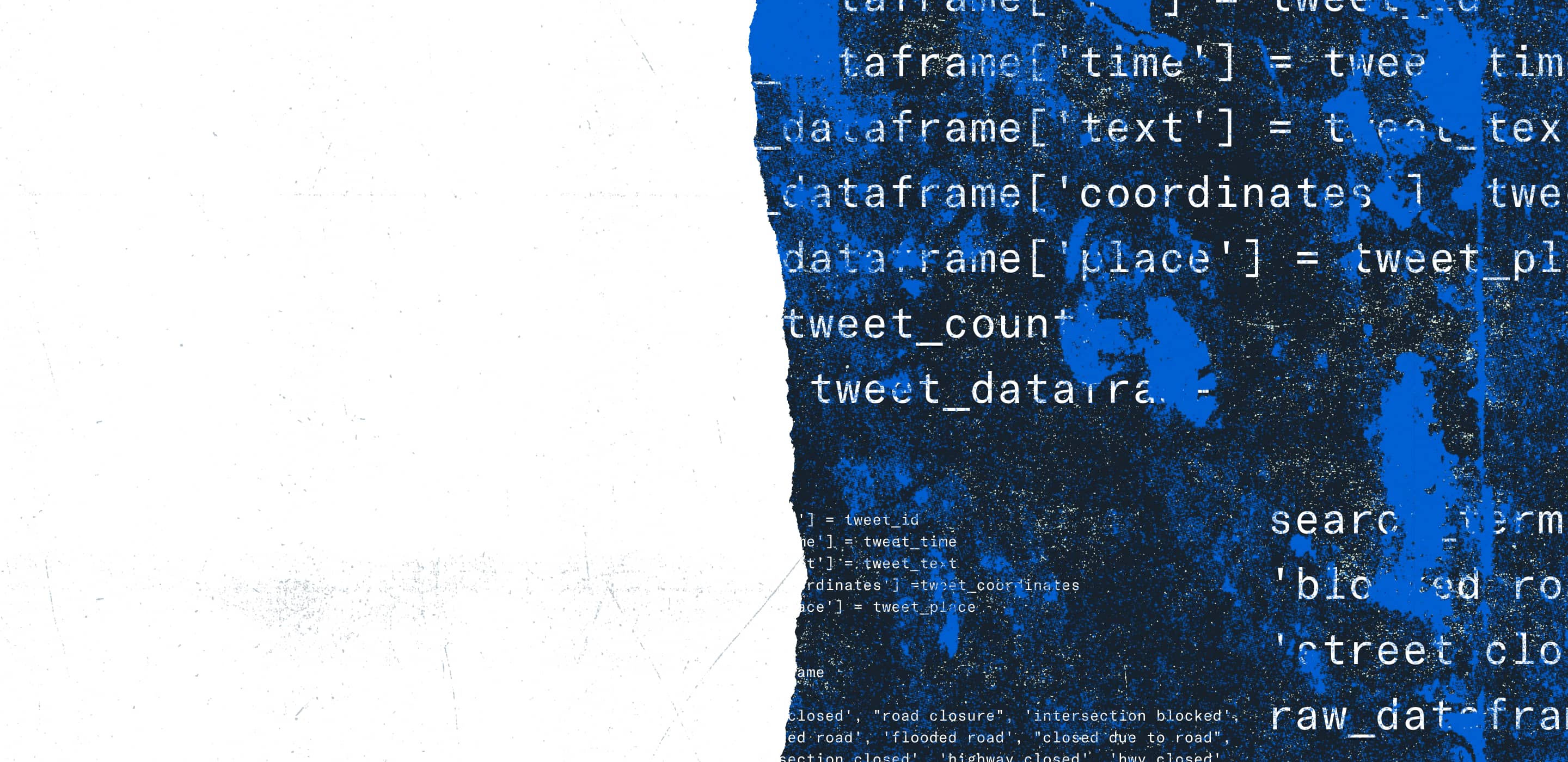 Samples of developer code on black background