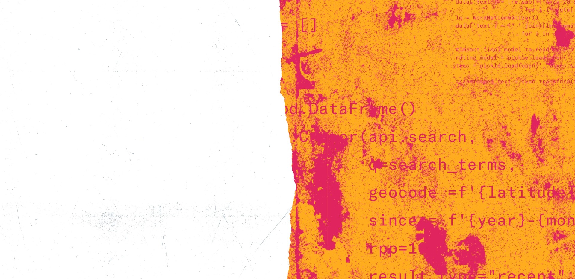 Samples of developer code on orange background